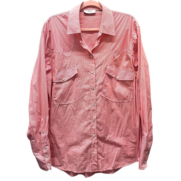 RIKA Studios by Ulrika Lundgren Levi Shirt Red White Stripe Western Size S - XL - Picture 5 of 10